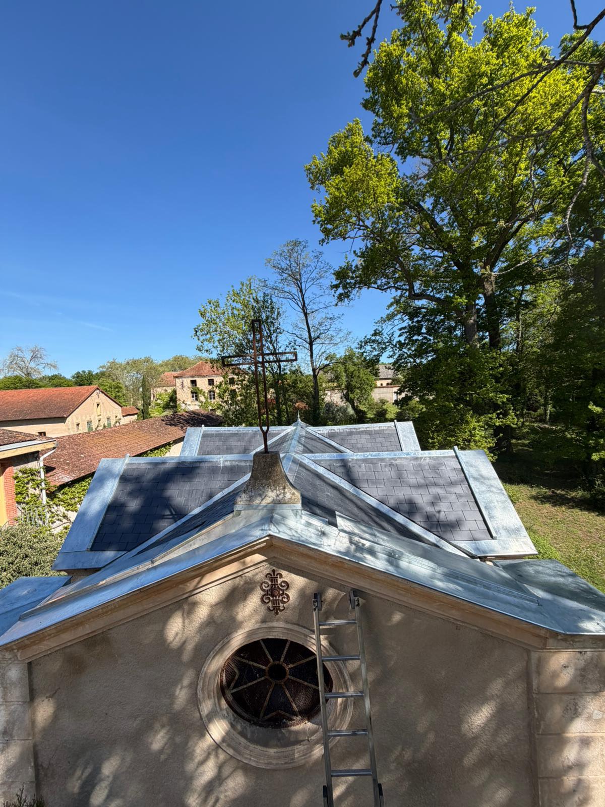 Chapelle – Couverture ardoises et zinguerie